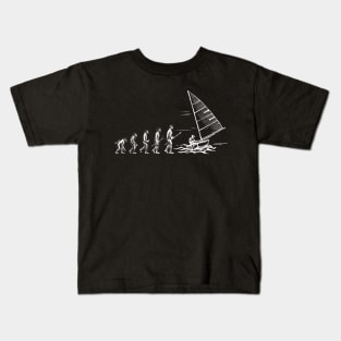 Evolution Segelschiff Segler Skipper Fun Segeln Kids T-Shirt